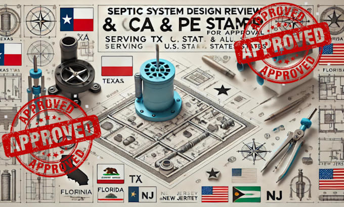 Bestseller - tx, ca, fl, nj, septic system design review and pe stamp for approval