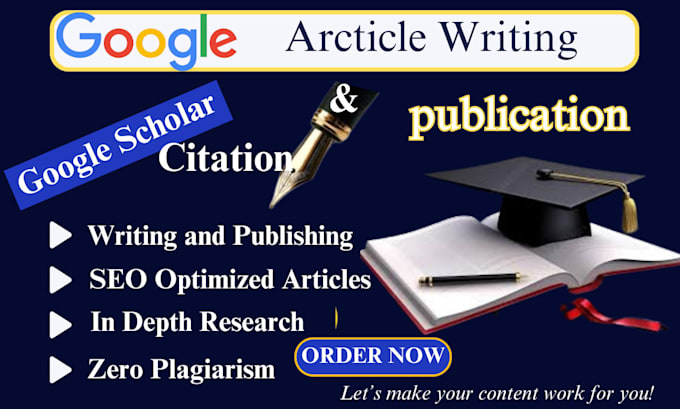 Gig Preview - Do SEO article writing, blog writing, content writing google scholar publication