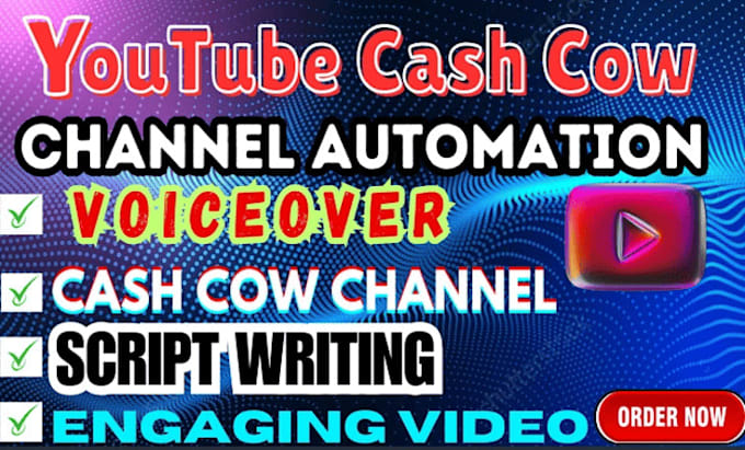 Gig Preview - Create youtube cash cow automation channel, cash cow channel