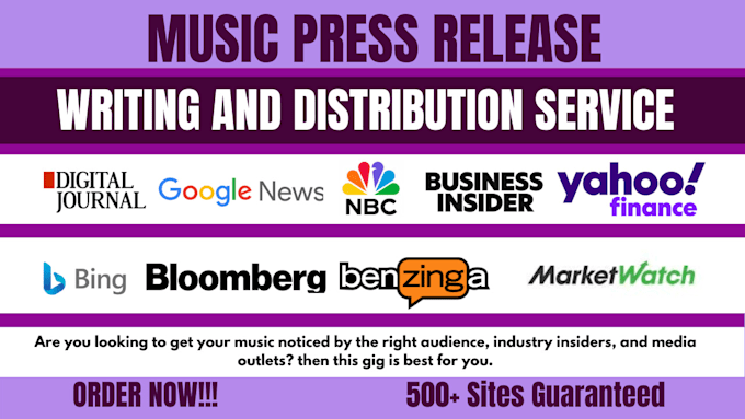 Bestseller - music press release writing, press release distribution, and public relations