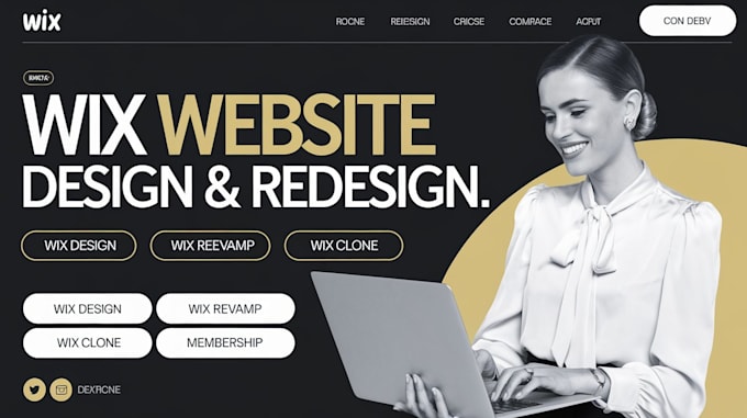 Gig Preview - Redesign wix website, wix business website, fix wix studio, wix velo code