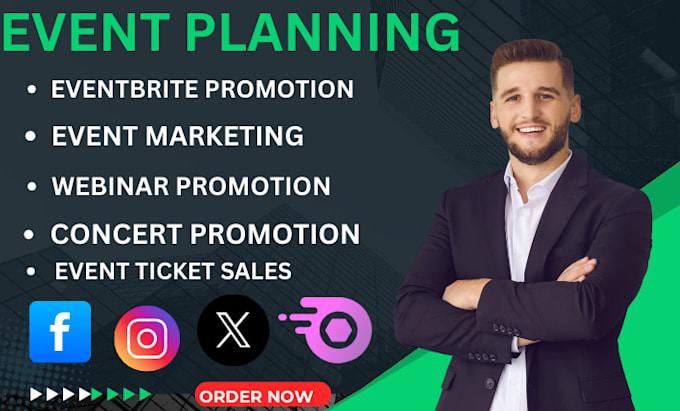 Bestseller - promote event, eventbrite, webinar promotion,  event marketing, ticket sales