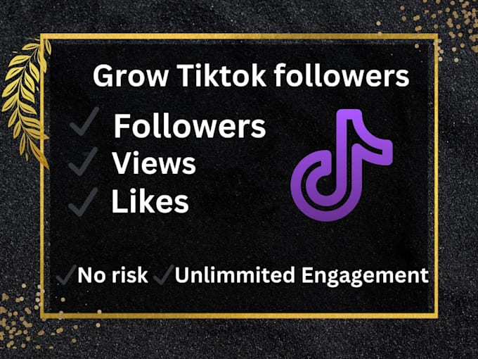 Gig Preview - Get organic tiktok followers like views tiktok