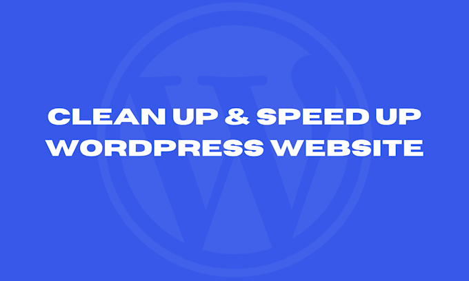 Gig Preview - Cleanup and speed up your wordpress website