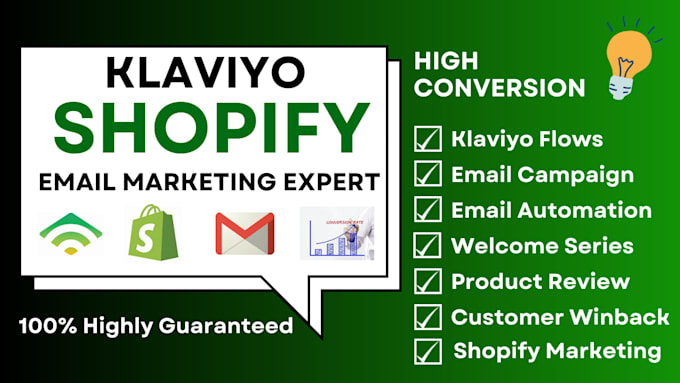 Gig Preview - Set up klaviyo email marketing or email campaign for shopify ecommerce marketing