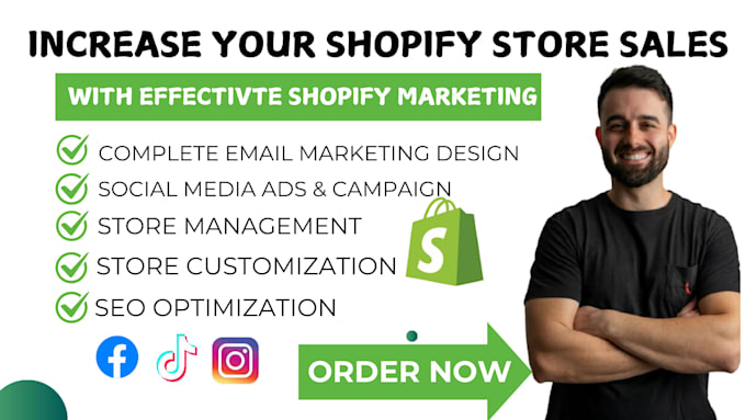 Gig Preview - Boost shopify sales, complete shopify marketing, shopify store promotion