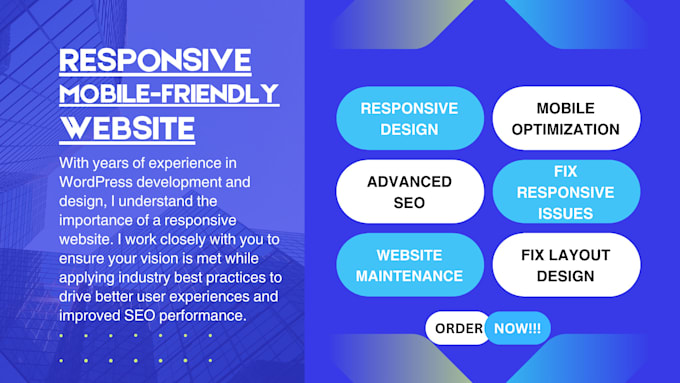 Gig Preview - Optimize your website for responsive, mobile friendly design on all devices