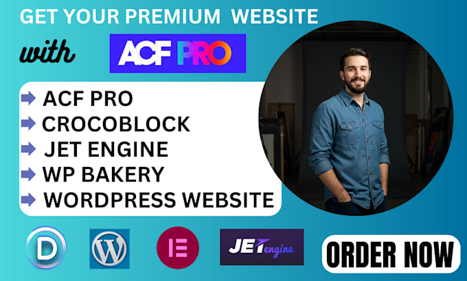 Bestseller - build wordpress website using acf, crocoblock, wp bakery, acf pro and jetengine