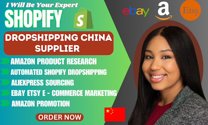 Gig Preview - Be your shopify dropshipping china supplier warehouse sourcing amazon arbitrage