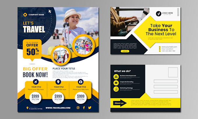 Gig Preview - Design eye catching eddm postcard, flyer, or brochure for your business