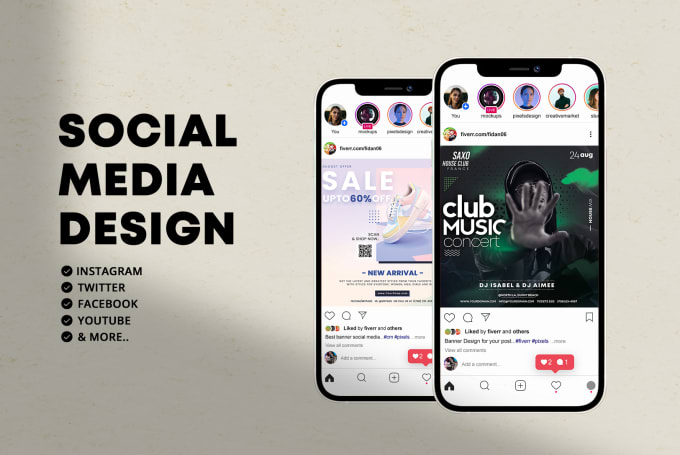 Gig Preview - Design instagram post and other social media