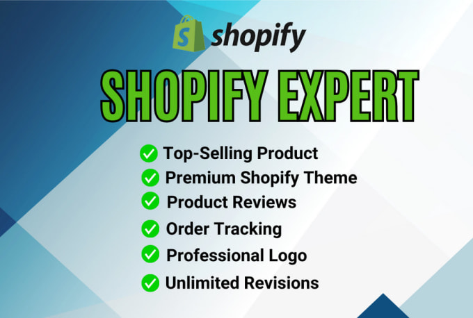 Gig Preview - Build shopify dropshipping store and shopify website