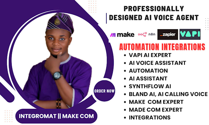 Gig Preview - Setup make com automation integrations custom API vapi ai appointment setter ghl