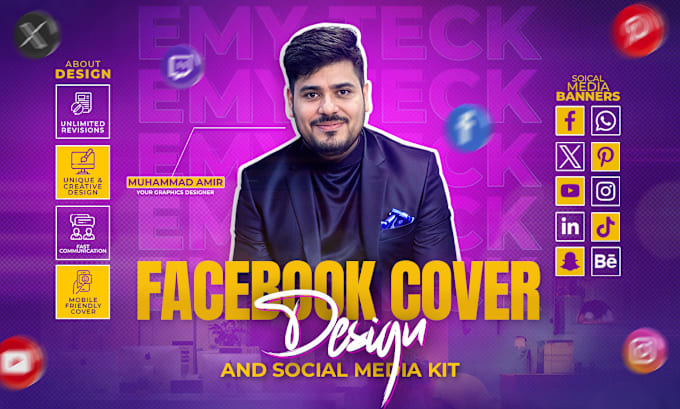 Gig Preview - Create an amazing facebook cover banner design