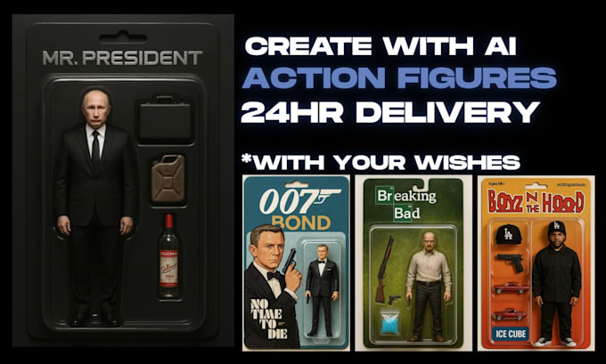 Gig Preview - Create viral action figures with sora ai with your wishes