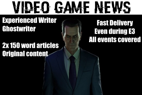 Gig Preview - Write 2 video game related news articles