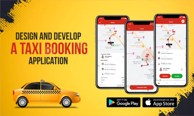 Gig Preview - Develop taxi booking app taxi booking website uber type app taxi app uber app