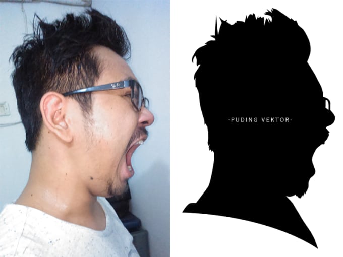 Gig Preview - Draw silhouette your face with whatever word you want