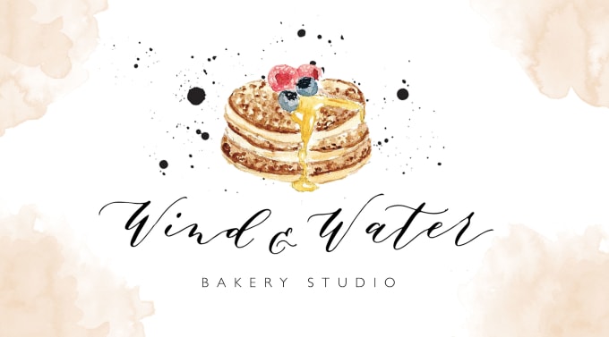 Bestseller - design feminine watercolor logo with handwritten font