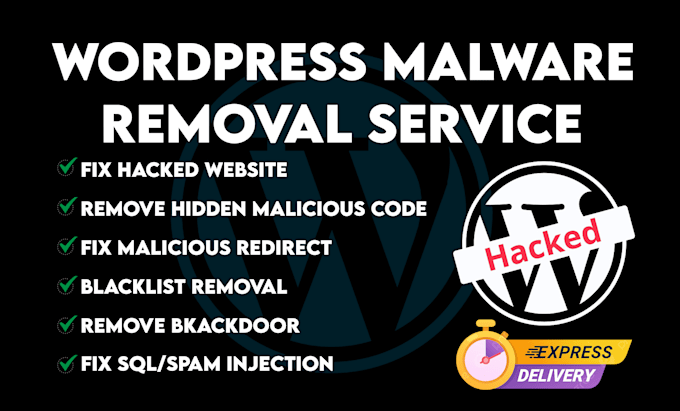 Gig Preview - Fix hacked wordpress and remove malware or hacked virus fast