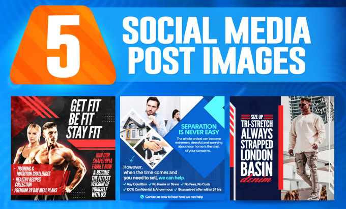 Gig Preview - Make you 5 premium social media post images