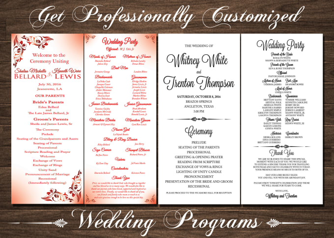 Gig Preview - Design your elegant wedding program