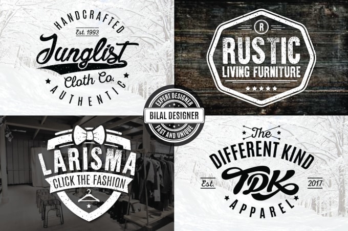 Gig Preview - Do vintage , retro badge , outdoor or business logo design