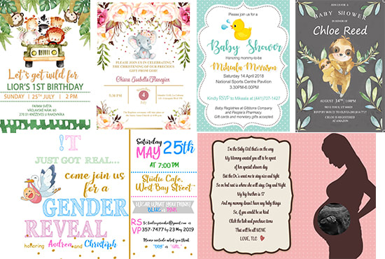 Gig Preview - Design perfect baby shower invitation