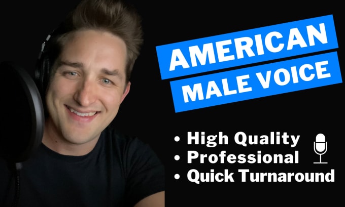 Gig Preview - Record a professional american male voiceover