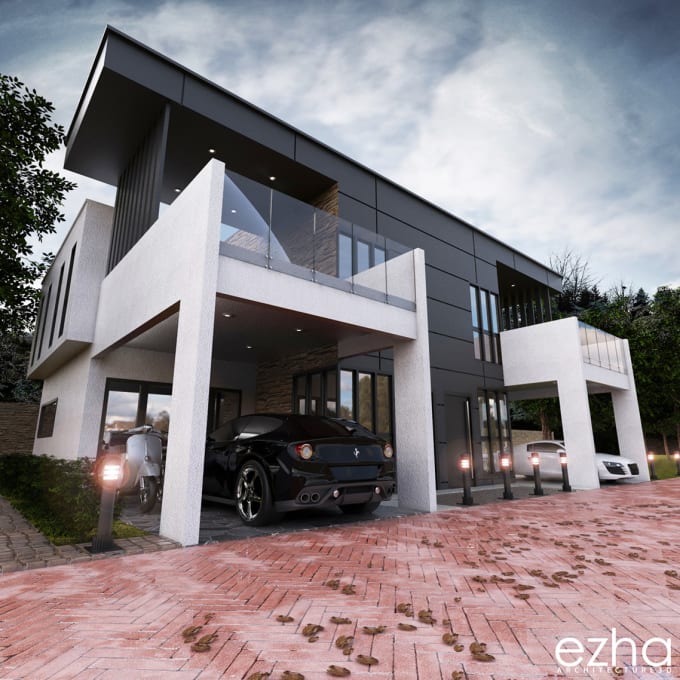 Bestseller - design 3d exterior building with realistic rendering