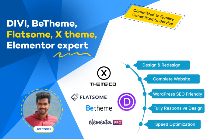 Bestseller - be your divi, flatsome, betheme, elementor, x theme expert