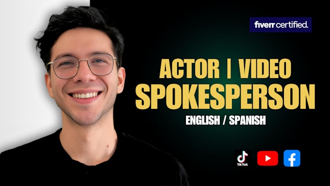 Gig Preview - Be your video spokesperson in english or spanish