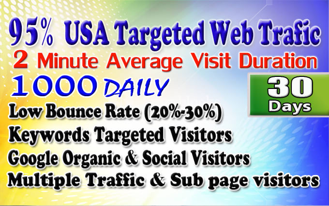 Gig Preview - Bring USA web traffic long visit 2 min us