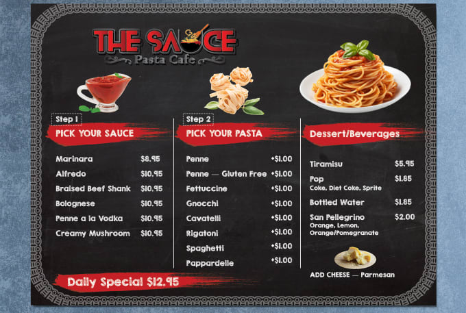 Gig Preview - Do restaurant menu design for bar, cafe, pubs, club, food truck