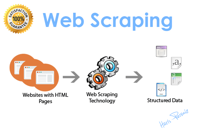 Gig Preview - Do web scraping and data extraction