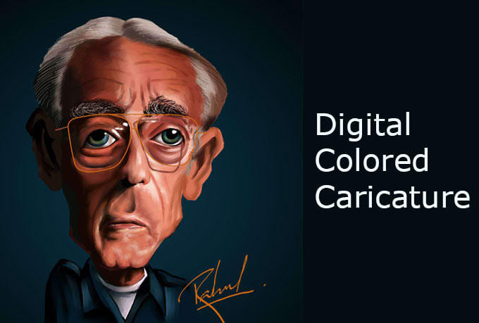 Gig Preview - Paint a digital colored caricature for loved ones