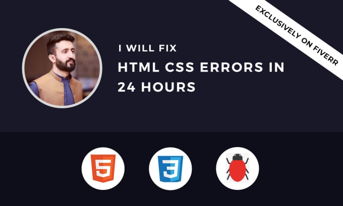 Gig Preview - Fix html and css errors quickly in 24 hours