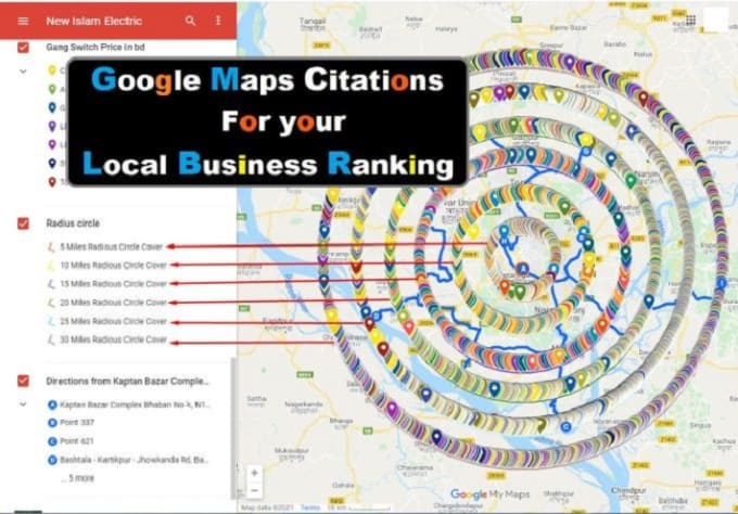 Gig Preview - Create 25000 google map point for ranking local marketing