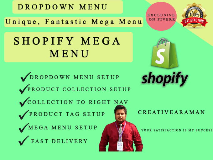 Bestseller - add navigation and dropdown menu in your shopify store