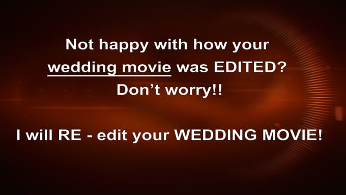 Gig Preview - Edit your wedding video professionally and fast