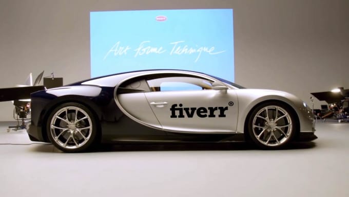 Gig Preview - Add your logo or message to this amazing last bugatti car