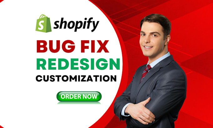 Gig Preview - Do shopify bug fix, shopify customization and redesign shopify website