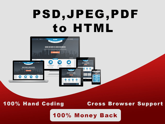 Gig Preview - Convert psd, xd to html responsive using bootstrap 4