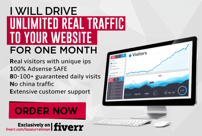 drive unlimited real traffic to your website for on