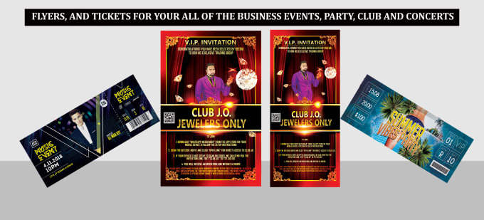 Gig Preview - Do flyer and matching ticket for your event, party, christmas, sports, concert