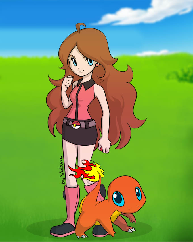 Gig Preview - Draw you as a pokemon trainer in pokemon art style