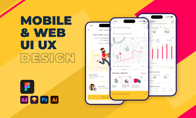 Gig Preview - Do mobile app UI UX design and website design using figma