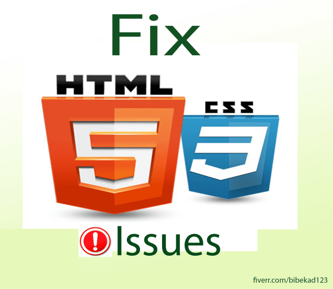 Gig Preview - Fix your html,css issues