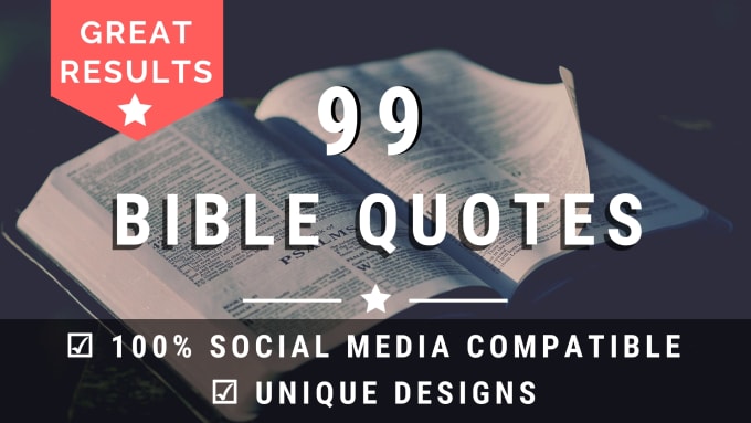 Gig Preview - Design 99 bible image quotes with your logo