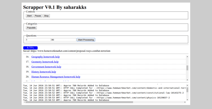 Gig Preview - Scrap data from website